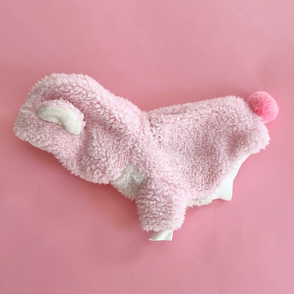 LE CHIEN BLEU NY Teddy Bear Hoodie for Dogs —  XS — Pink